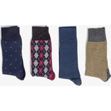 Hook & Albert 4-Pack of Dress Socks | Kantro/Ram/Navy/El Paso NRDSX-1806