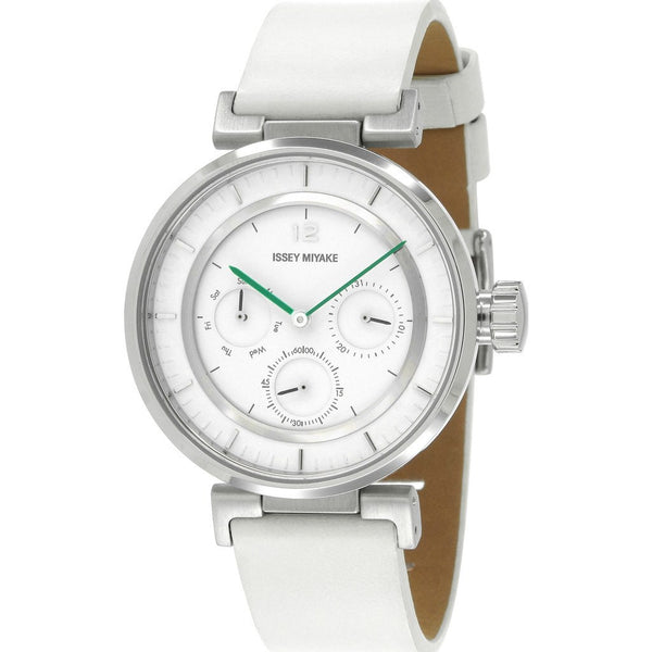 Issey Miyake W-Mini White Watch White Leather Nyab001Y – Sportique