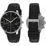Issey Miyake C Black Chronograph Watch | Black Leather NYAD003Y