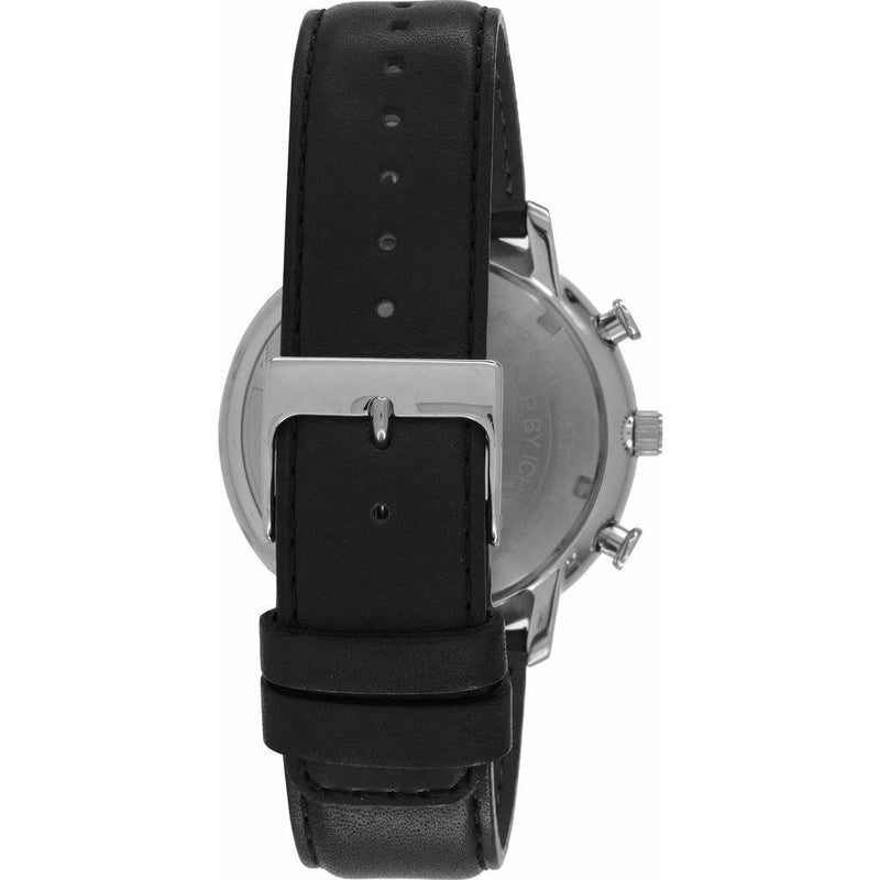 Issey Miyake C Black Chronograph Watch | Black Leather NYAD003Y