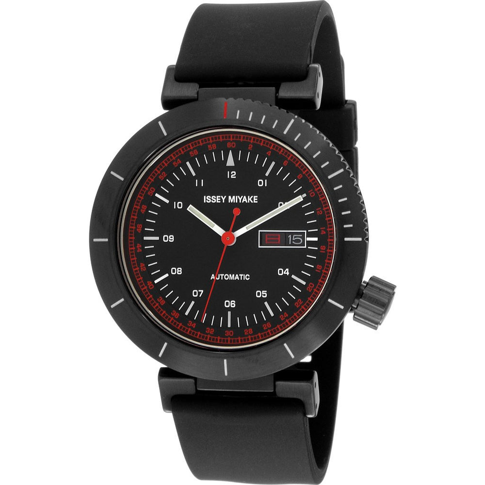 Issey Miyake W Black Automatic Watch Black Urethane NYAE003Y