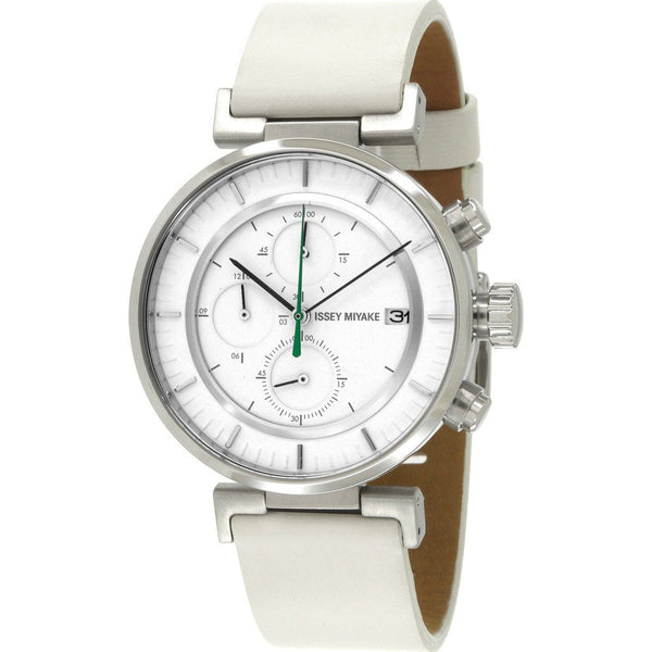 Issey Miyake W White Chronograph Watch | White Leather Ny0Y001Y