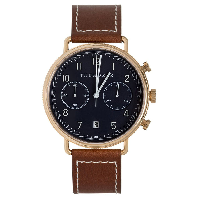 The Horse Chronograph Watch | Navy/Tan