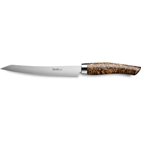 Nesmuk Soul Slicer Knife | Karelian Birch Burl S3BM160