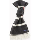 Faribault Nisswa Stripe Wool Scarf | Black/Natural/Red 12318 10x72