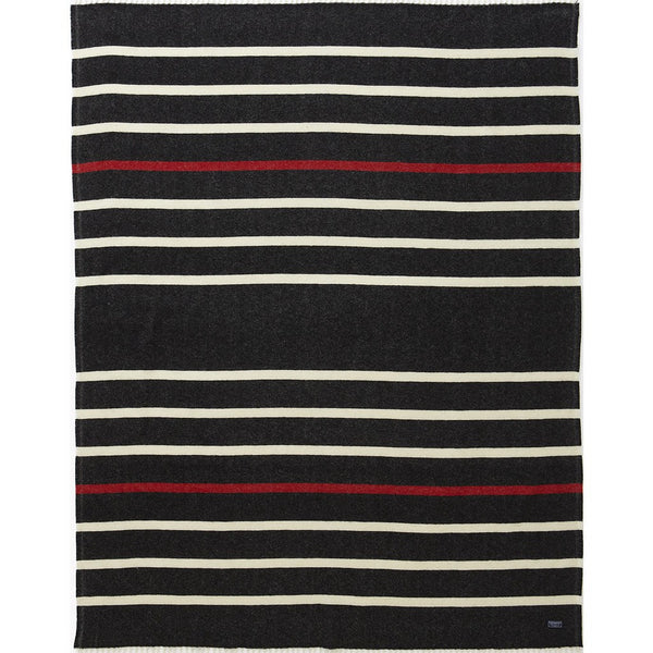 Faribault Nisswa Stripe Wool Throw | Black 12189 50x72