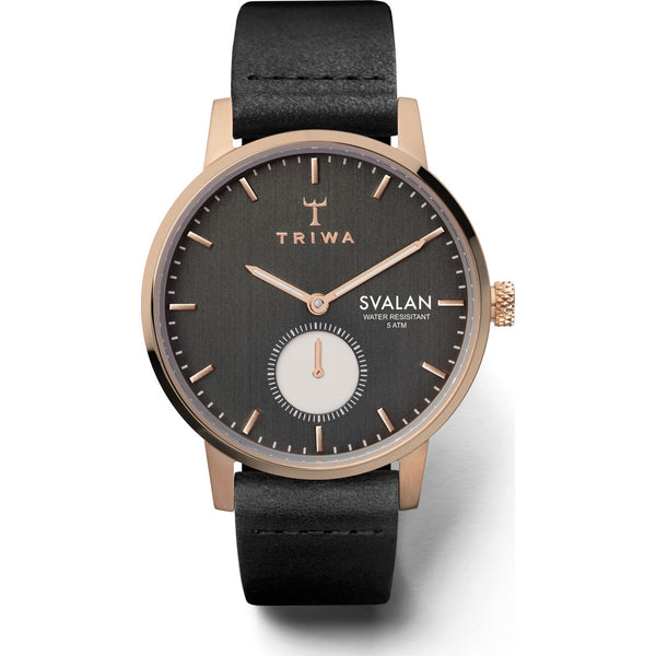 Triwa Noir Svalan Classic Super Slim Watch | Black SVST101-SS010114