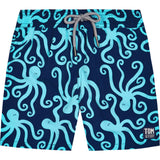 Tom & Teddy Boy's Octopus Shorts | Dark Blue & Sky 