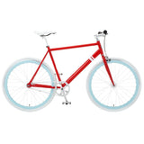 Sole Bicycles OFW Fixed Single Speed Bike | Candy Apple Red Frame/Baby Blue Rims Sole 035-59