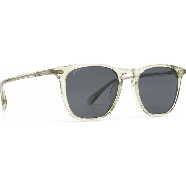 DIFF Eyewear Maxwell Polarized Sunglasses | Olive Crystal + Grey Lens