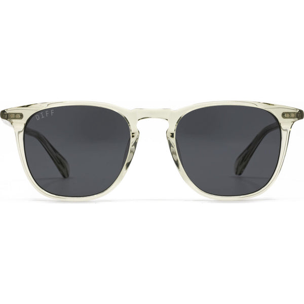DIFF Eyewear Maxwell Polarized Sunglasses | Olive Crystal + Grey Lens