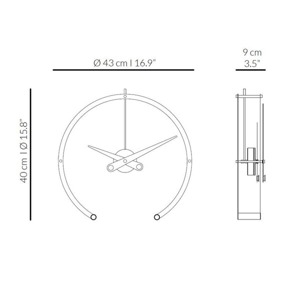 Nomon Omega I Table Clock | Steel
