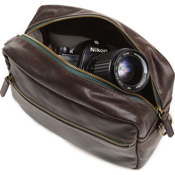 ONA Chelsea Saffiano Leather Camera Bag - Antique Cognac – supply