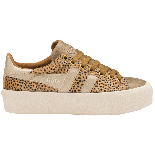 Gola Women's Orchid Platform Savanna Sneaker | Tan/Gold