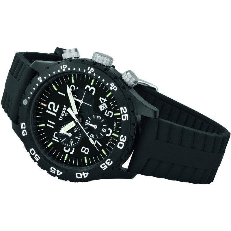 traser H3 Professional P6704 Officer Chronograph Pro Men's Watch | Silicone Strap
