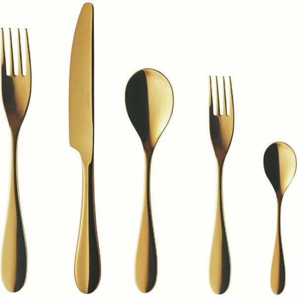 Degrenne Onde Gold Flatware Set | 5 Pieces