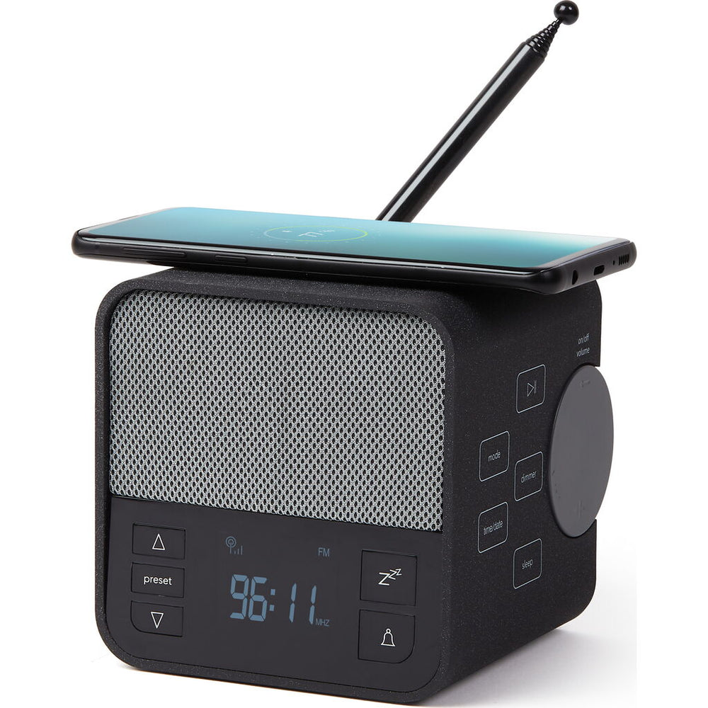 Lexon Oslo News Lite Alarm Clock Radio W/ Bluetooth Speaker