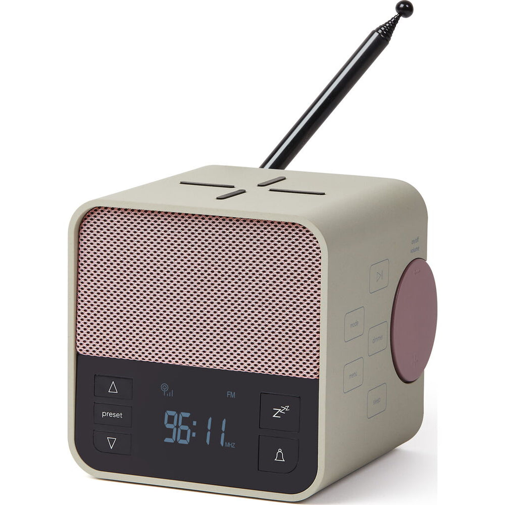 Lexon Oslo News Lite Alarm Clock Radio W/ Bluetooth Speaker