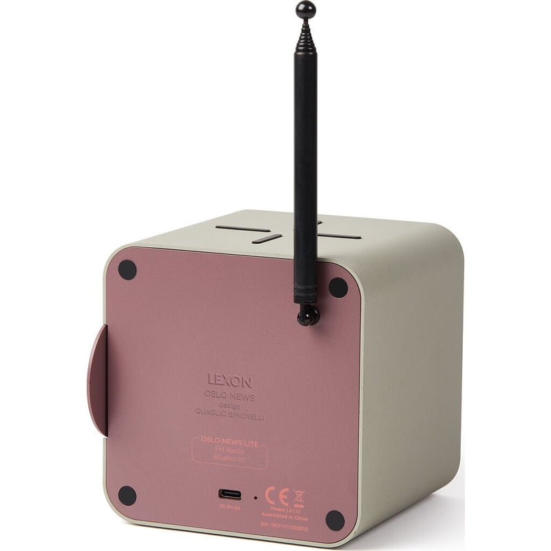 Lexon Oslo News Lite Alarm Clock Radio W/ Bluetooth Speaker & Wireless Charger