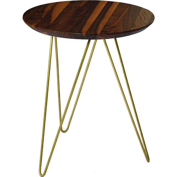 ION Design Solo Accent Table | Gold Walnut P-19625