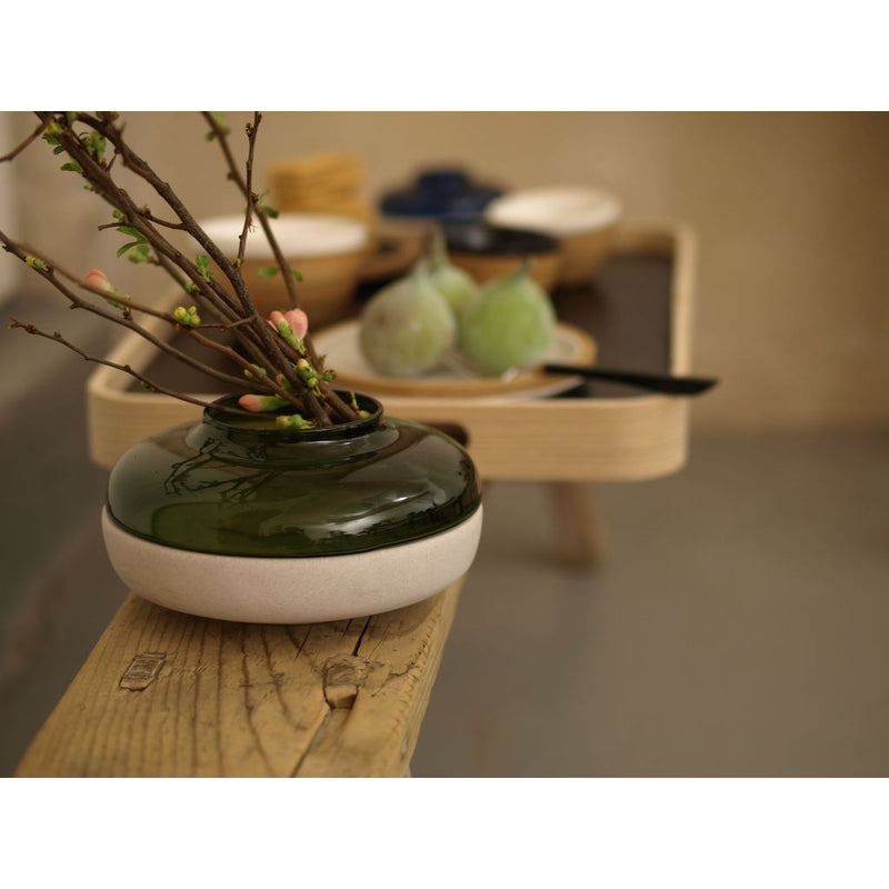 JIA Inc Lantern & Shade Vase + Tea Light Holder | Green