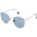 Randolph Engineering P3 White Gold Skull Sunglasses | Blue Hydro 51 P3042