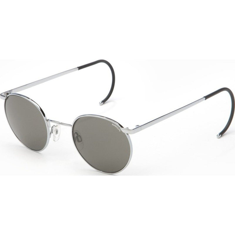 Randolph Engineering P-3 Bright Chrome Sunglasses | Gray Glass Cable 49/23MM P3P3711