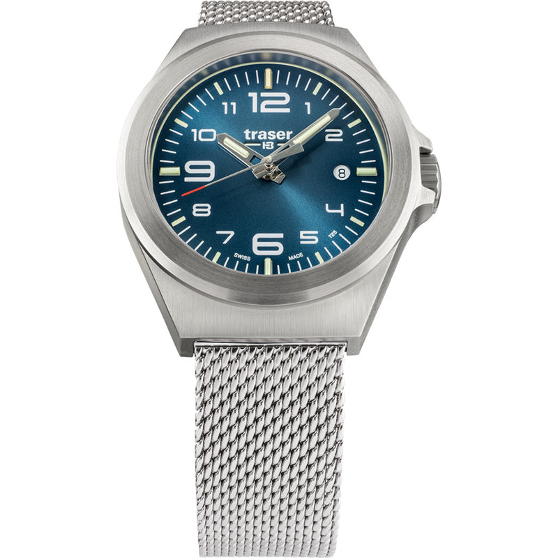 traser H3 Blue P59 Essential S Watch | Milanese Stainless Steel Strap 108203