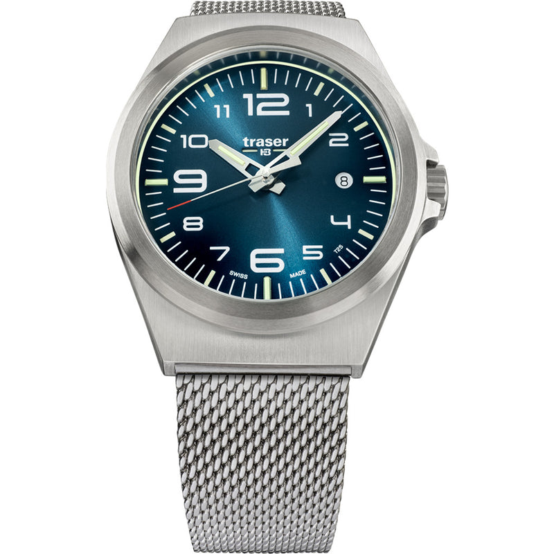 traser H3 Blue P59 Essential M Watch | Milanese Stainless Steel Strap 108205