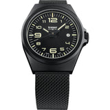 traser H3 Black P59 Essential M Watch | Milanese Pvd Coasted Stainless Steel Strap 108206