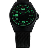 traser H3 Black P59 Essential M Watch | Milanese Pvd Coasted Stainless Steel Strap 108206