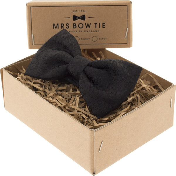 Mrs Bow Tie Buckingham Ready-Tied Bow Tie | Black PAIS127