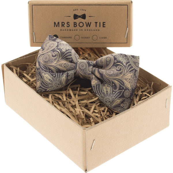 Mrs Bow Tie Audley Ready-Tied Bow Tie | Gold PAIS133
