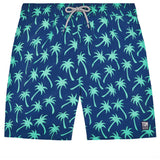 Tom & Teddy Men's Palms Shorts | Navy & Spring Green