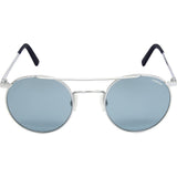 Randolph Engineering P-3 Shadow Bright Chrome Sunglasses | Blue Hydro Glass Skull 49MM PBP3474