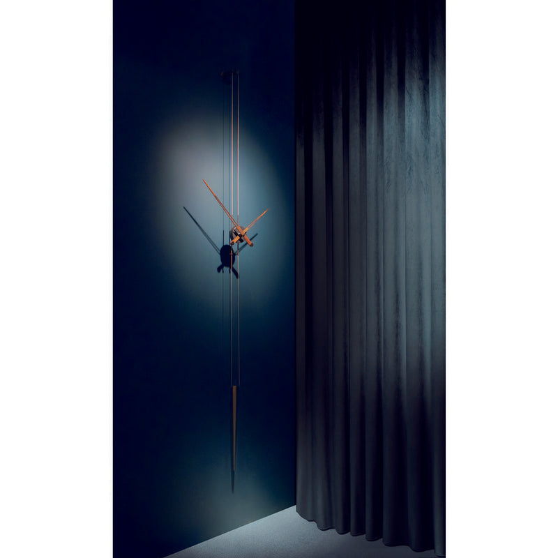 Nomon Pendulo T Wall Clock | Graphite Finished Brass/Walnut