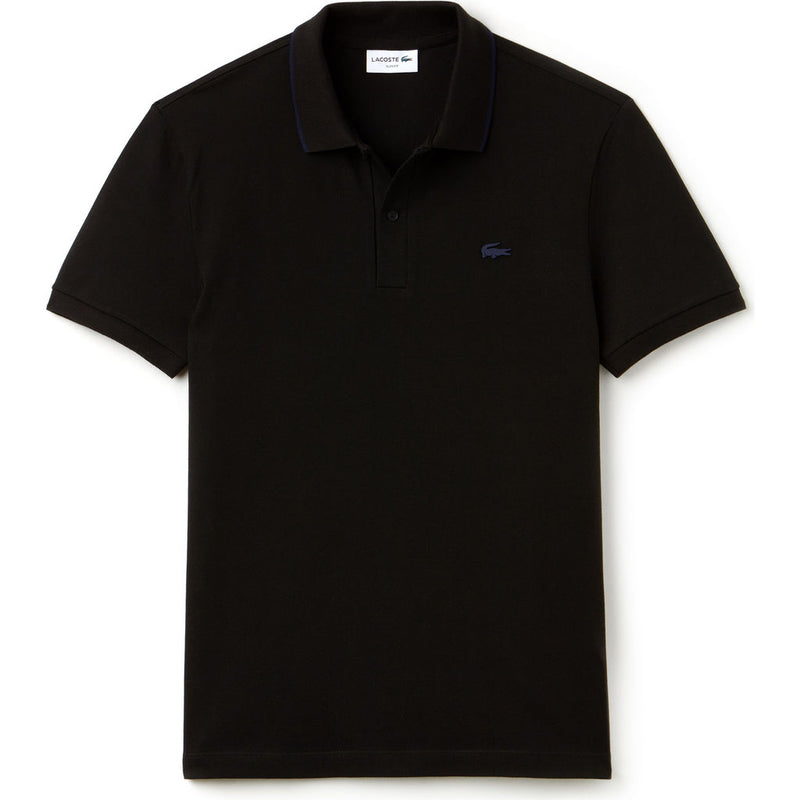 Lacsote Slim Fit Stretch Pique Men's Polo Shirt | Black/Navy Blue PH3155