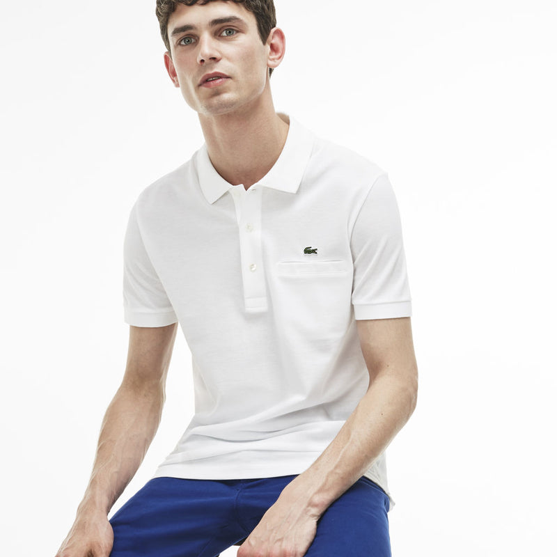 Lacoste Slim Fit Pique Men's Polo Shirt | White