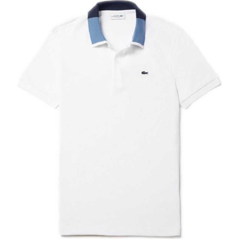 Lacoste Men's Contrast Collar Pique Men's Polo Shirt | Navy Blue/King-White PH7221