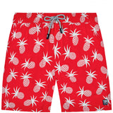 Tom & Teddy Men's Pineapple Shorts | Blue & Crimson 