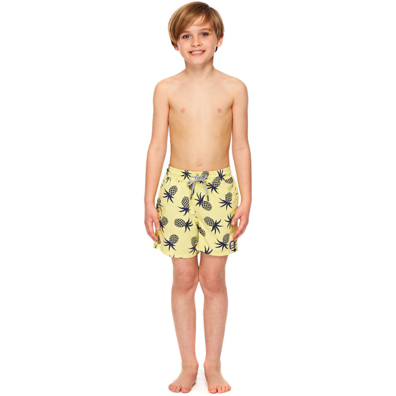 Tom & Teddy Boy's Pineapple Shorts | Yellow & Blue 