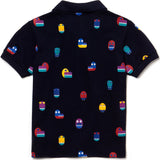Lacoste Boy's Crocodile Print Mini Pique Polo | Navy Blue/Multicolor