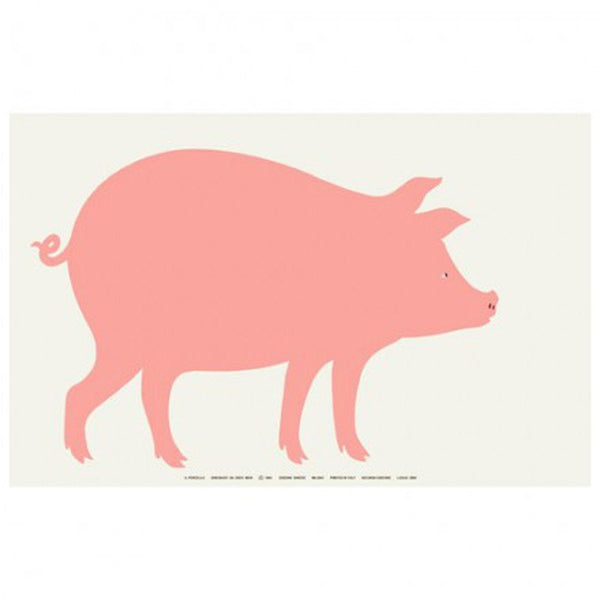 Danese Milano by Enzo Mari: Il Porcello | The Pig Poster