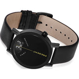 Projects Watches Past, Present & Future Watch | Black / Leather Band 7214 BL-40