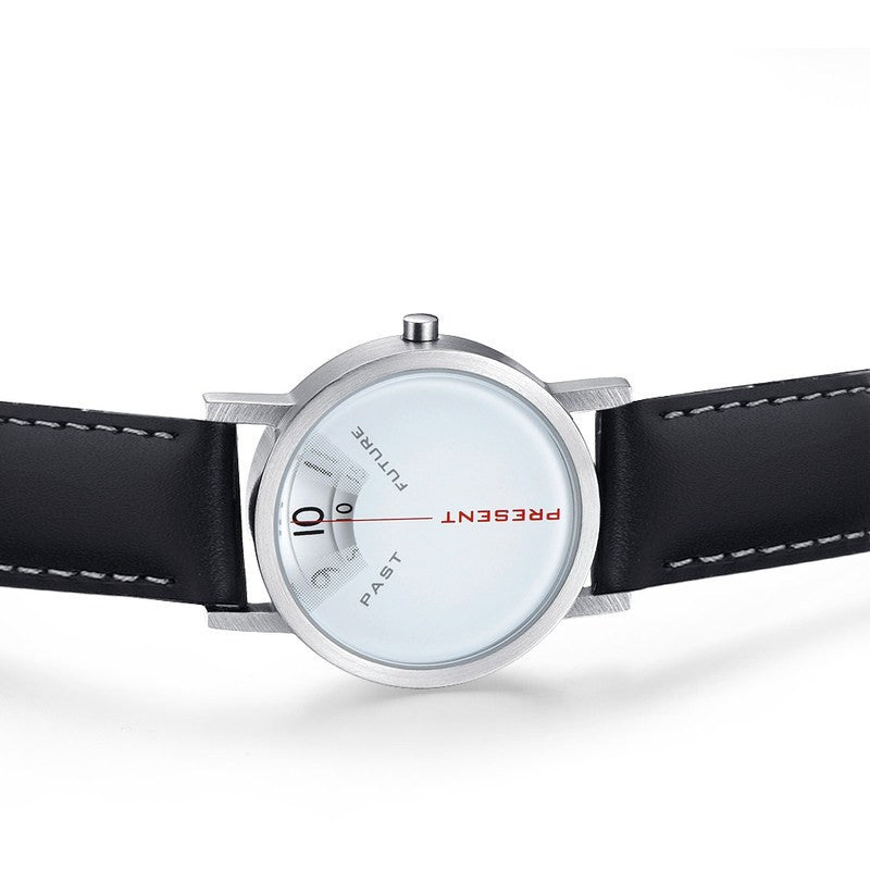 Projects Watches Daniel Will-Harris Past, Present & Future Watch | White Leather
