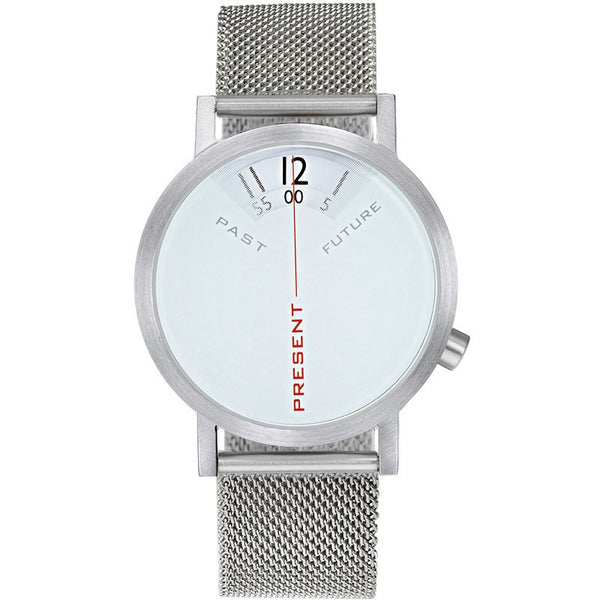 Projects Watches Daniel Will-Harris Past, Present & Future Watch | White Mesh