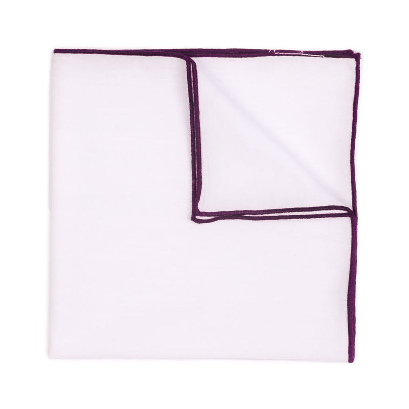 Hook & Albert Terry Pocket Square | Purple PSSDC15F-WHPP-OS