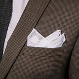 Hook & Albert Teague Pocket Square | White PSSDC15F-WHT-OS