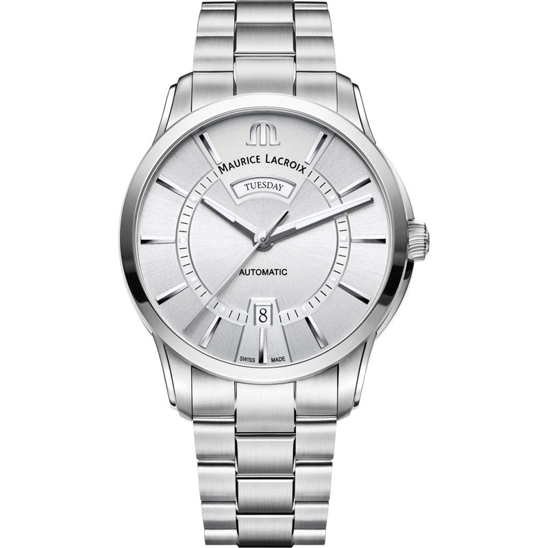 Maurice Lacroix Pontos Day Date 41mm Watch | Silver PT6358-SS002-130-1