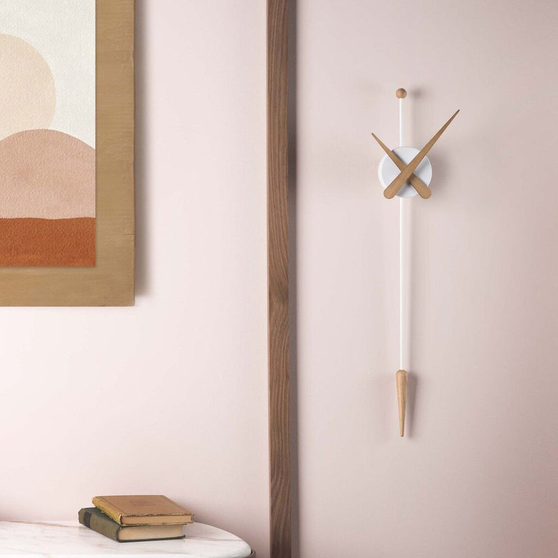 Nomon Punta Wall Clock | Oak finish/Glassfibre/Polystyrene